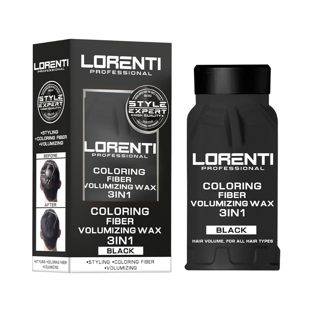 Anúncio: CERA CAPILAR LORENTI COLORING FIBER VOLMIZING WAX 3IN1 BLACK 30GR