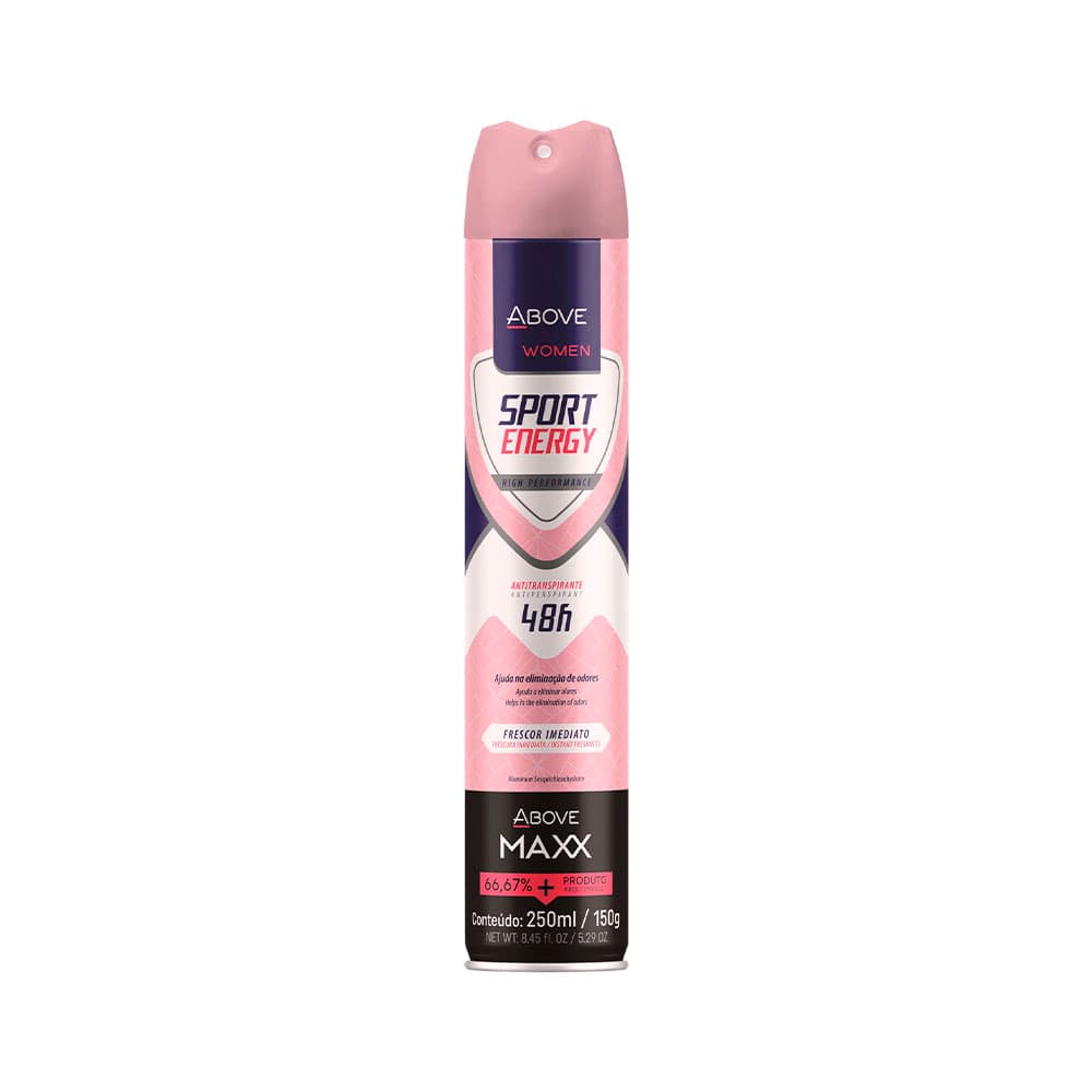 Anúncio: DESODORANTE ABOVE WOMEN SPORT ENERGY 48H 250ML