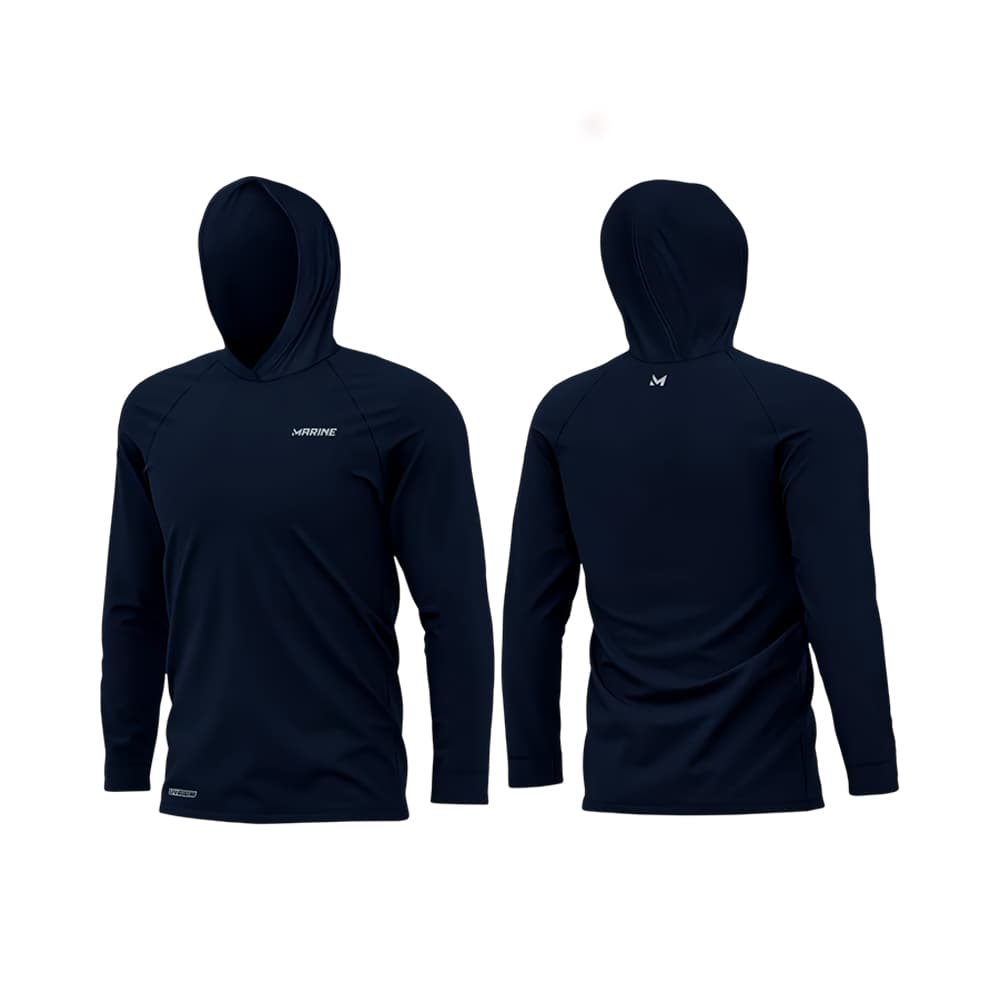 Anúncio: CAMISA DE PESCA MARINE PRIME POLIAMIDA CON CAPUCHA AZUL