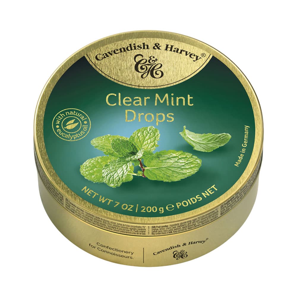 Anúncio: CARAMELOS CAVENDISH & HARVEY CLEAR MINT DROPS 200G