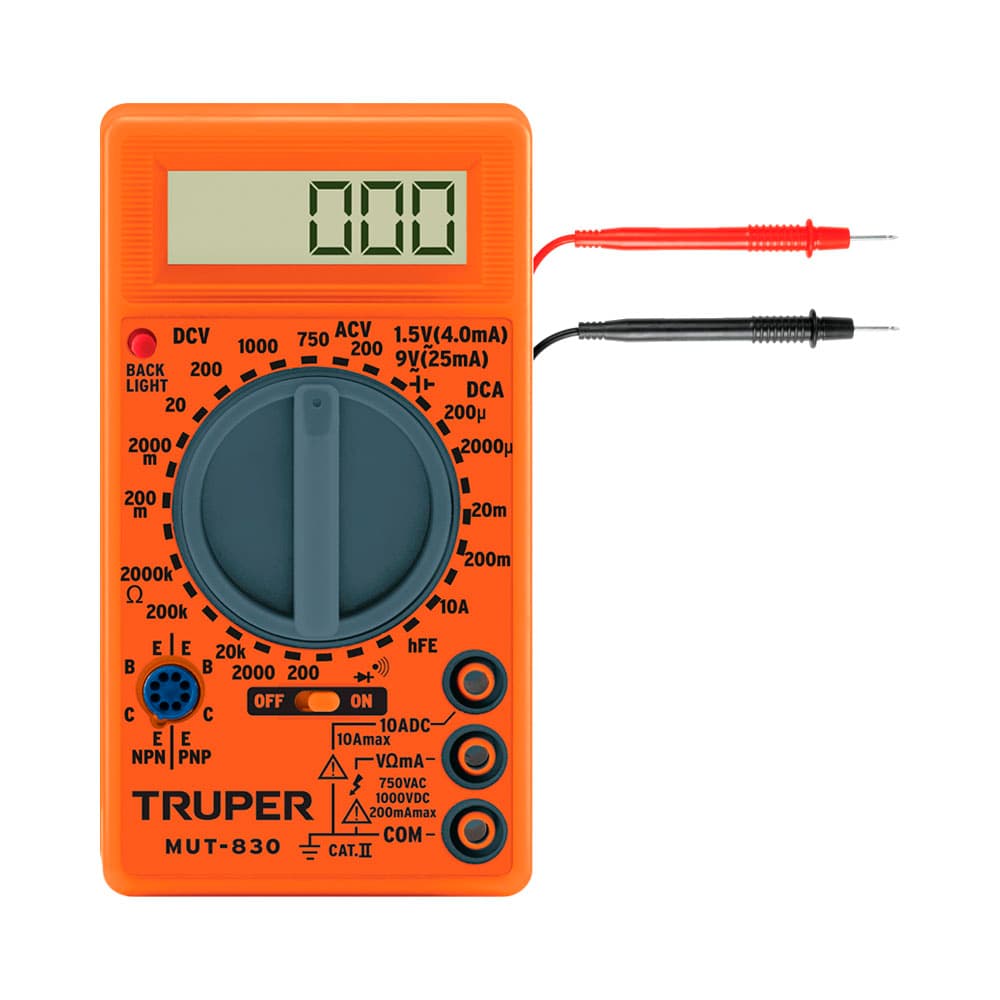 Anúncio: MULTIMETRO DIGITAL ESCOLAR TRUPER 10400 MUT-830 9V
