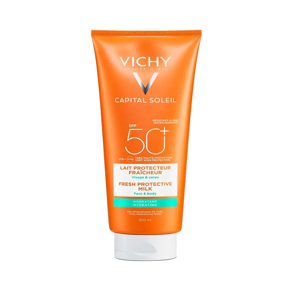 Anúncio: Protector Solar Vichy Capital Solei Fresh Protective Milk SPF50+ 300ml
