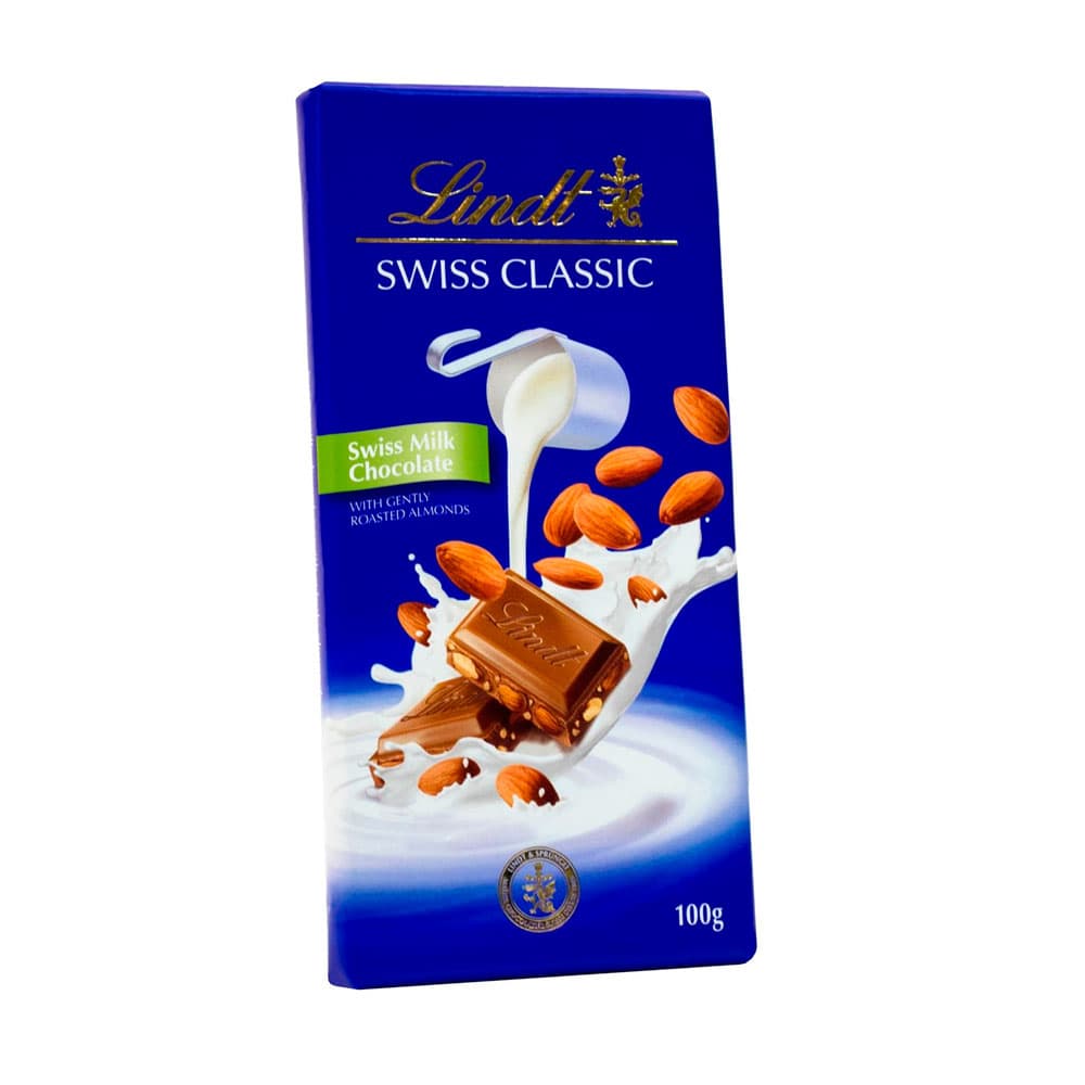 Anúncio: Chocolate Lindt Swiss Classic Milk Almond 100g