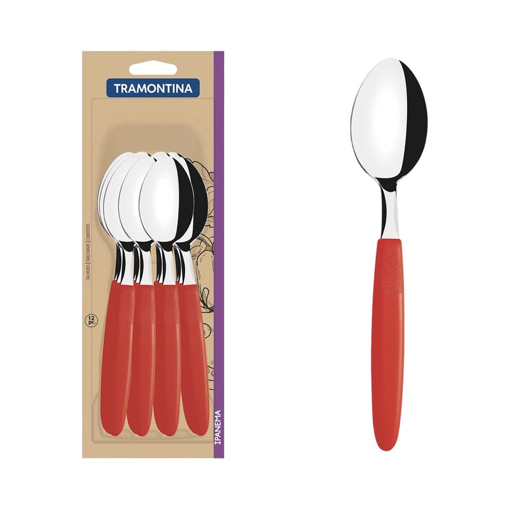 Anúncio: SET DE CUCHARAS TRAMONTINA IPANEMA 23363/970 ROJO 12 PIEZAS