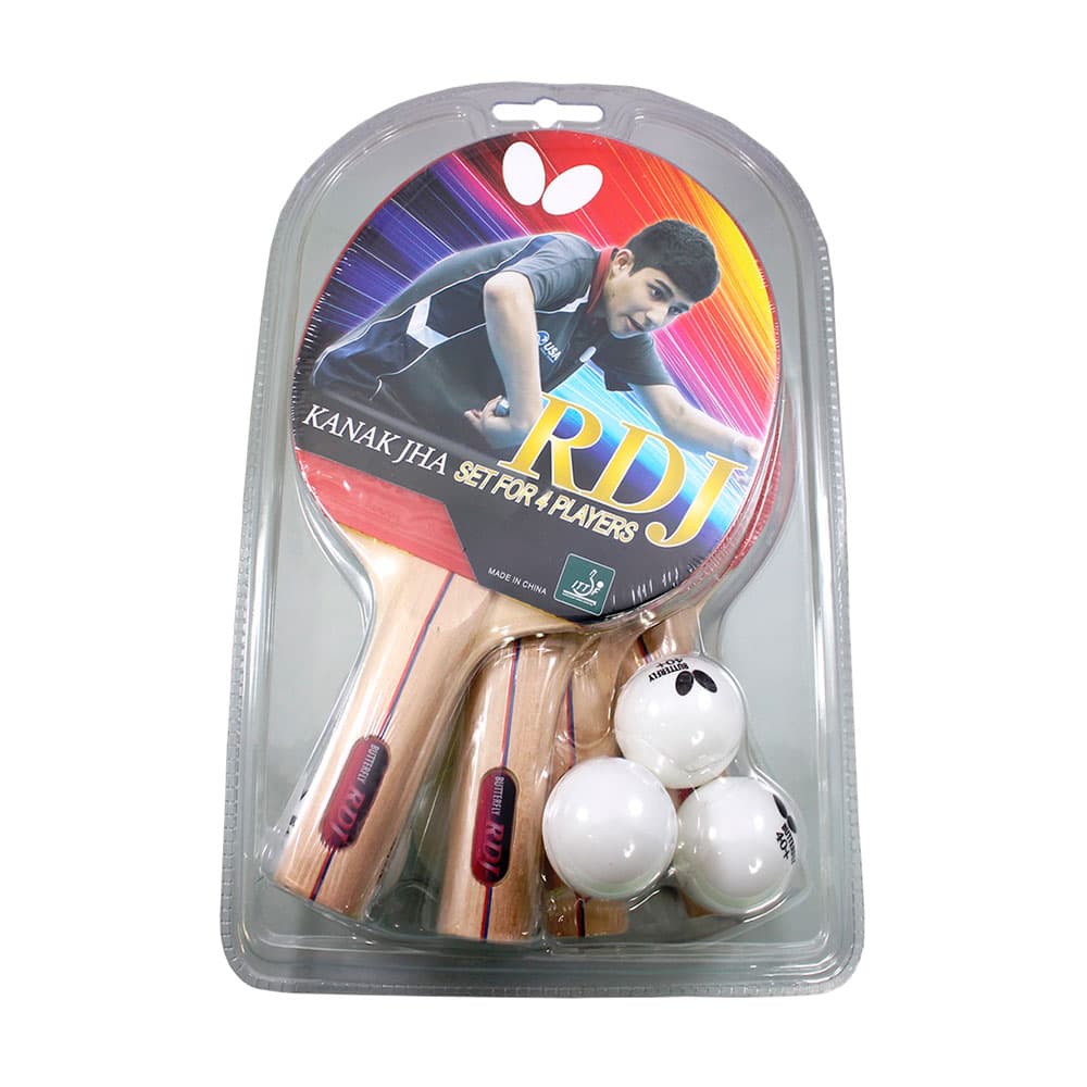 Anúncio: RAQUETA DE PING PONG BUTTERFLY RDJ SET FOR 4 PLAYERS