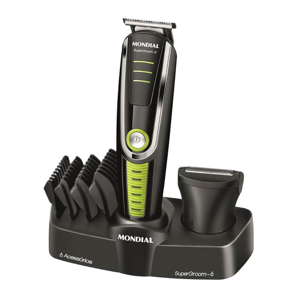 Anúncio: Cortador de Cabello Mondial Bg-04 Supergroom 6 En 1 Recargable Bi-voltaje