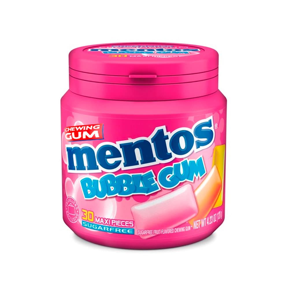 Anúncio: CHICLE SIN AZÚCAR MENTOS BUBBLE 120G