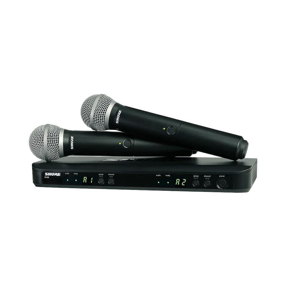Anúncio: SISTEMA COMBINADO DE MICRÓFONO INALÁMBRICO SHURE BLX288/PG58-J10 NEGRO