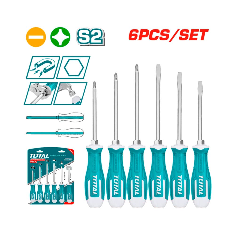 Anúncio: KIT DE DESTORNILLADOR TOTAL THGSS2606 6 PIEZAS