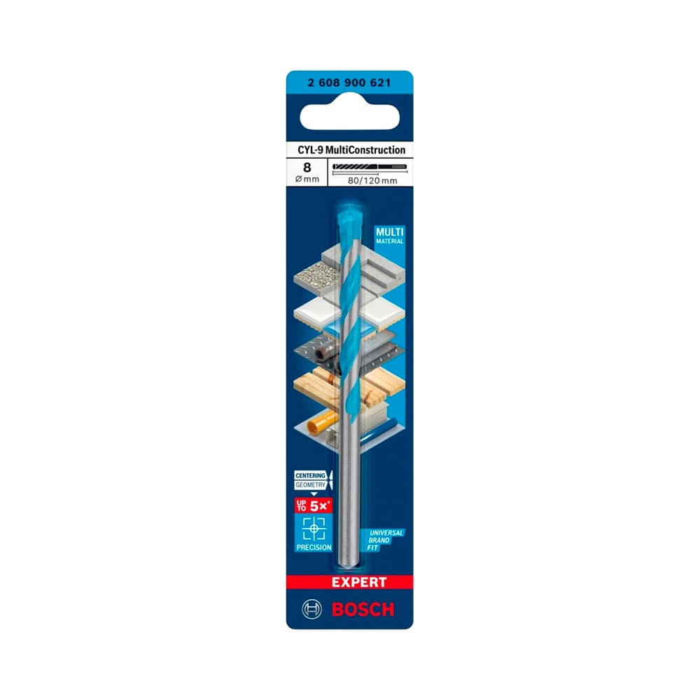 Anúncio: BROCA BOSCH CYL-9 MULTICONTRUCIÓN 2608.900-621 Ø8MM 80/120 MM 1 PIEZA
