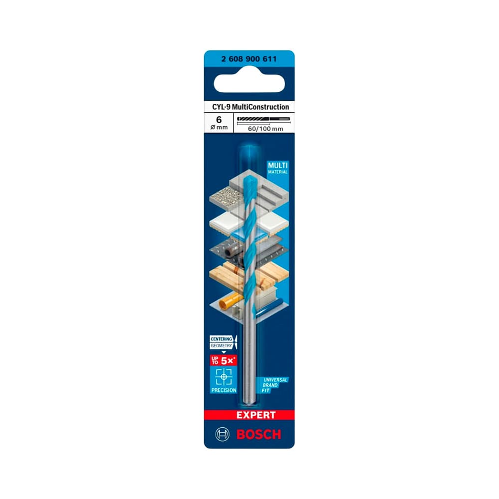 Anúncio: BROCA BOSCH CYL-9 MULTICONTRUCIÓN 2608-900-611 Ø6MM 60/100 MM 1 PIEZA