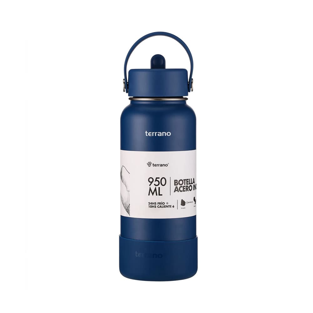 Anúncio: BOTELLA TÉRMICA TERRANO BOTA + PICO 950ML AZUL