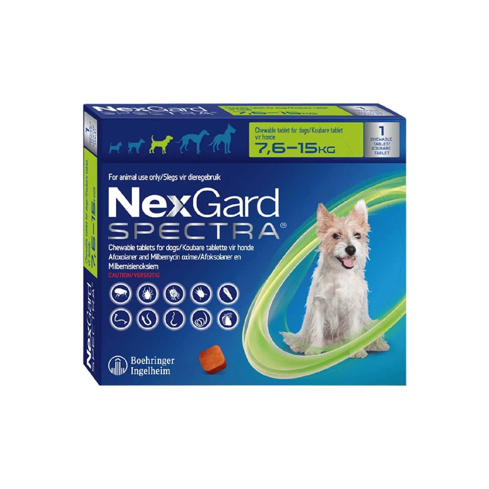 Anúncio: ANTIPARASITARIO NEXGARD SPECTRA 7.6-15KG 1 TABLETA