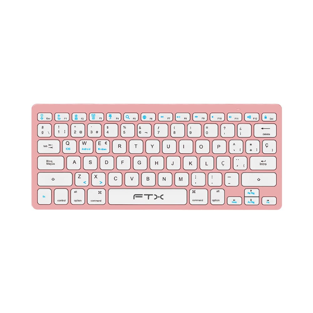 Anúncio: TECLADO INALÁMBRICO FTX FTXB1000 SLIM ROSA (PORTUGUÉS)