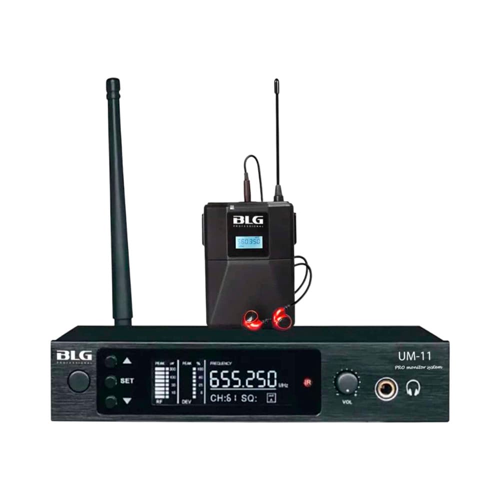 Anúncio: MONITOR INÁLAMBRICO DE RETORNO BLG UHF-UM-11 NEGRO