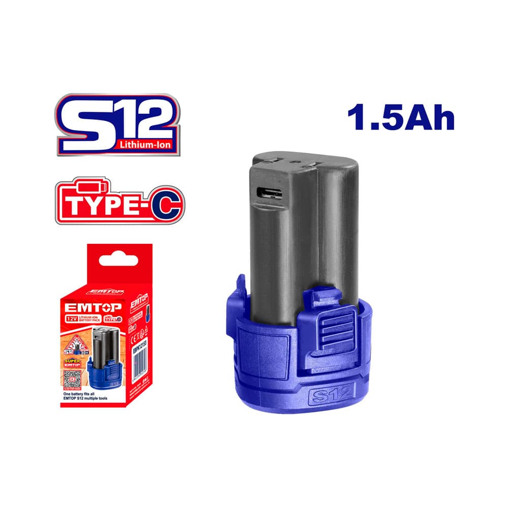 Anúncio: BATERÍA RECARGABLE PARA HERRAMIENTAS EMTOP EBPK12153 12V 1.5AH