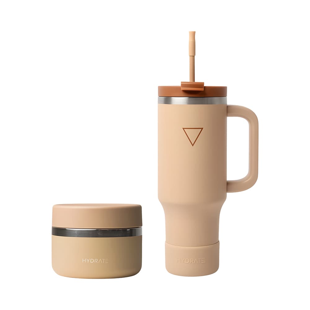 Anúncio: COMBO HYDRATE SUNBEAM 1L + FOODFLASK 355ML BEIGE