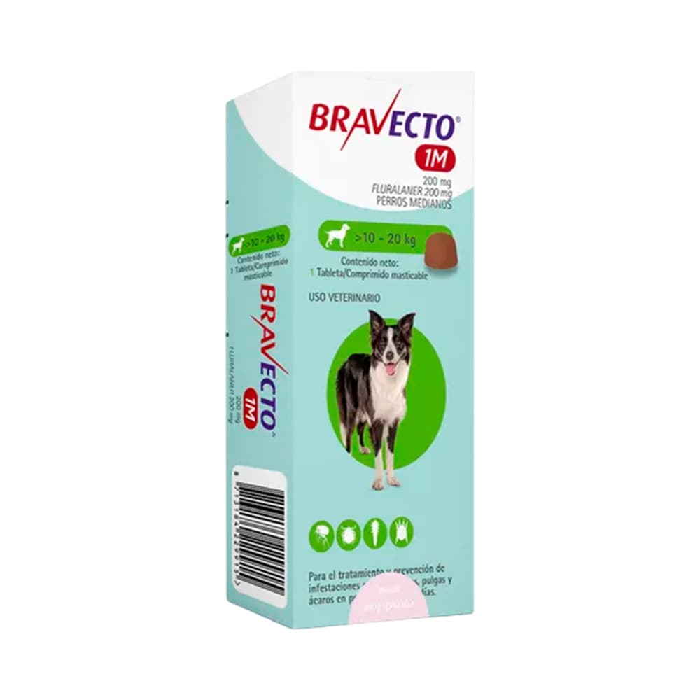 Anúncio: ANTIPARASITARIO BRAVECTO 1 MES 10-20KG 1 TABLETA