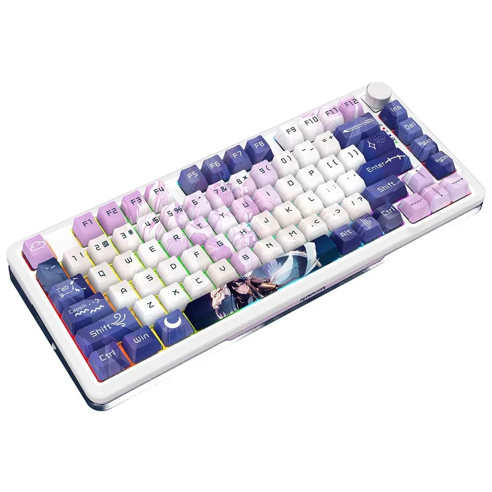 Anúncio: Redragon Teclado Cyrus PRO K681ACG-RGB-PRO Ingles White/purple