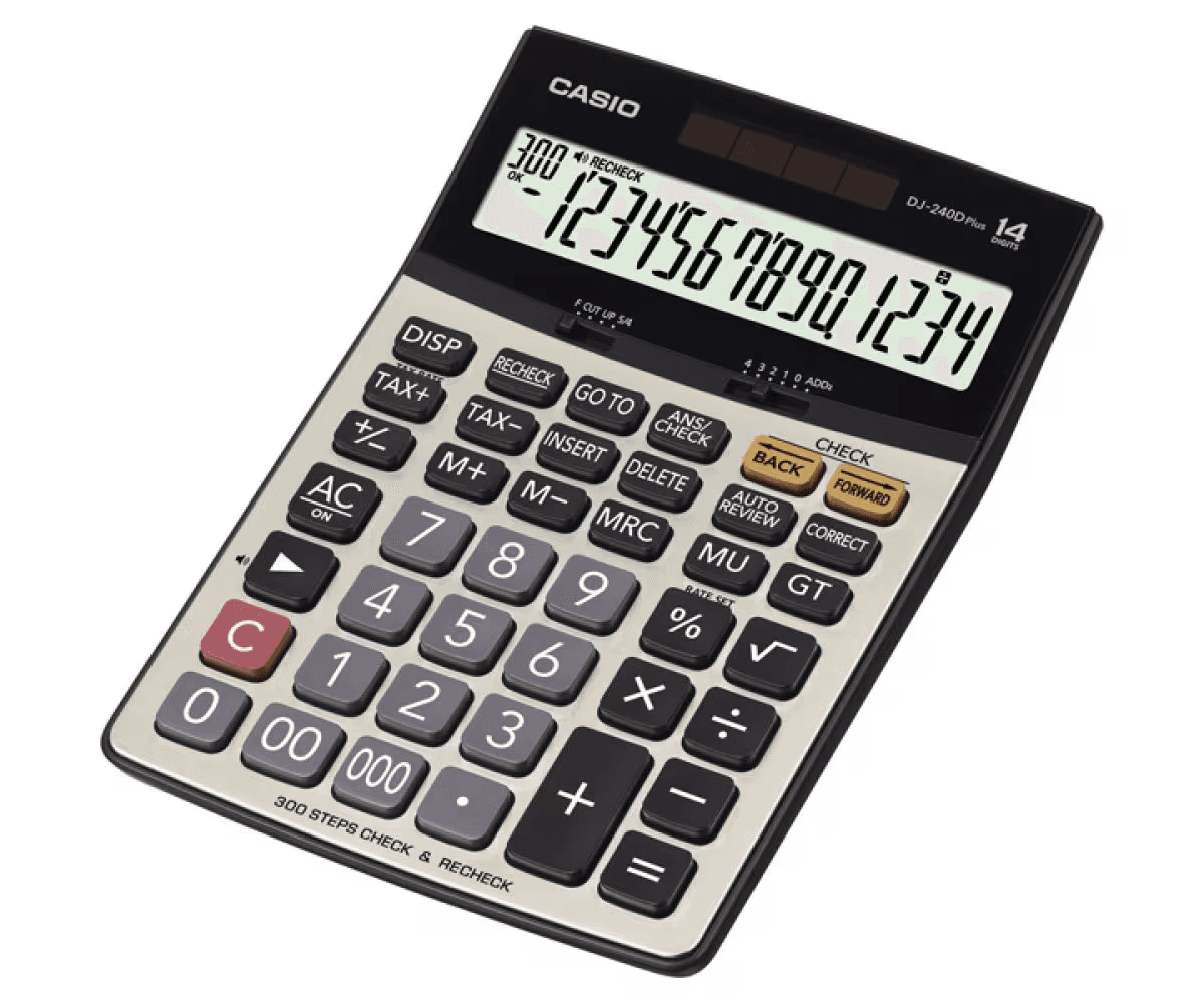 Anúncio: Casio Calculadora DJ-240D PLUS Silver/black