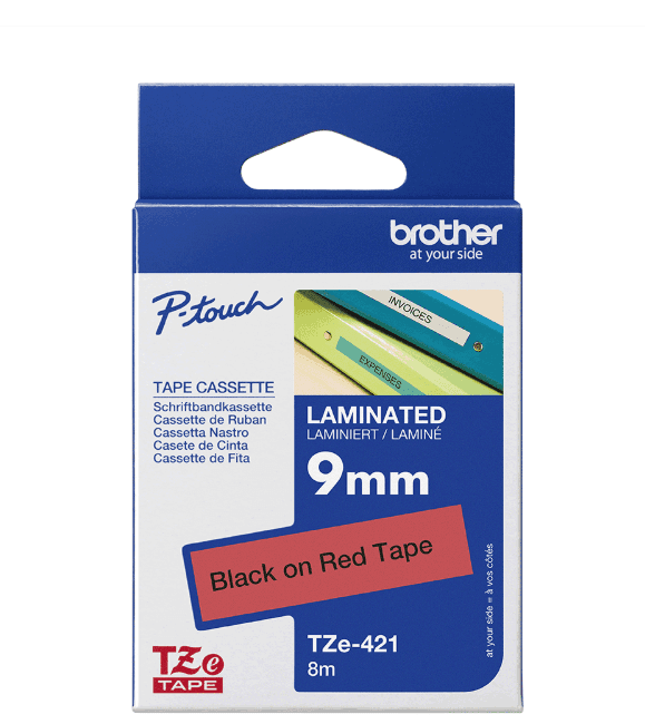 Anúncio: Brother Cinta Rotuladora TZE421 9MM Negro/rojo