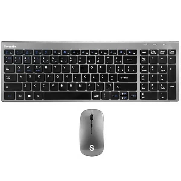 Anúncio: Smartfy Teclado + Mouse Wireless TW01B Port Space Grey