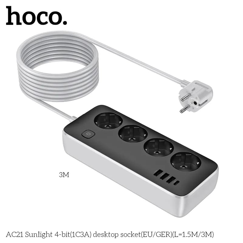 Anúncio: Hoco Fuente Cargador AC21 2500W/1.5M White