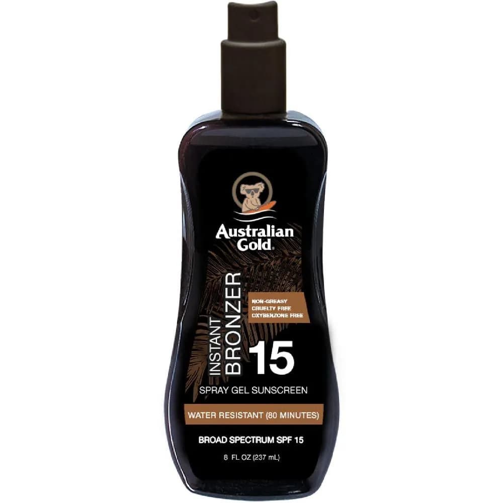 Anúncio: Australian Gold Protector Solar Instant Bronzer Spray SPF15 237ML