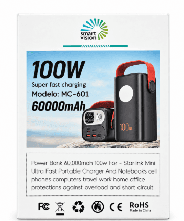 Anúncio: Smart Vision Cargador Portatil MC-601 100W 60000MAH Black
