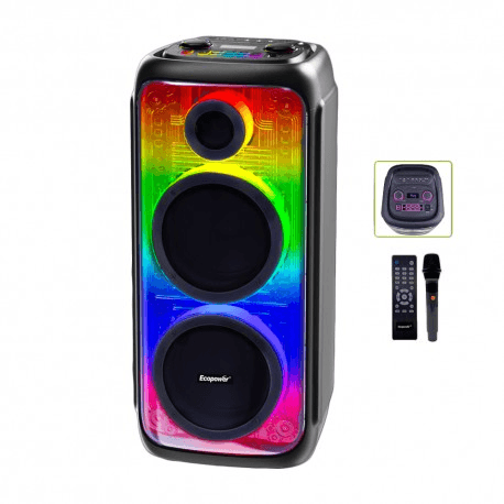 Anúncio: Ecopower Speaker EP-1988 8"X2 150W/CONTROL/MICROFONO