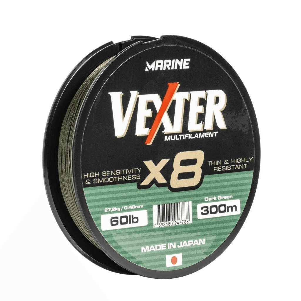 Anúncio: Marine Linea Vexter Ultra X8 80.LB 0.40MM 300M Dark Green