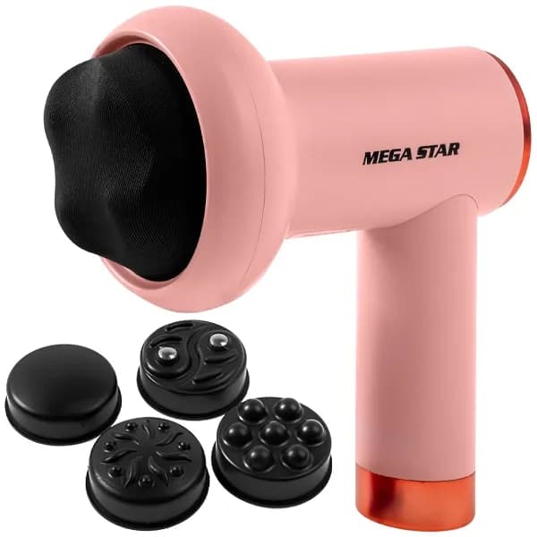 Anúncio: Megastar Masajeador Muscular FMA4R 5 Cabezales/recargable Rosa