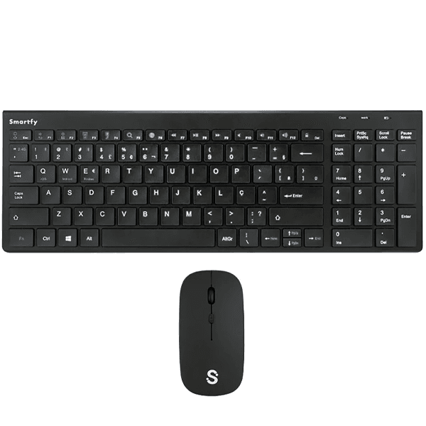 Anúncio: Smartfy Teclado + Mouse Wireless TW01B Port Black