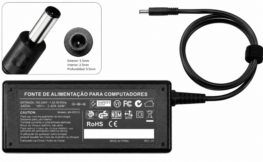 Anúncio: Dell Fuente Para Nb 65W (punta FINA)4.5X3.0MM