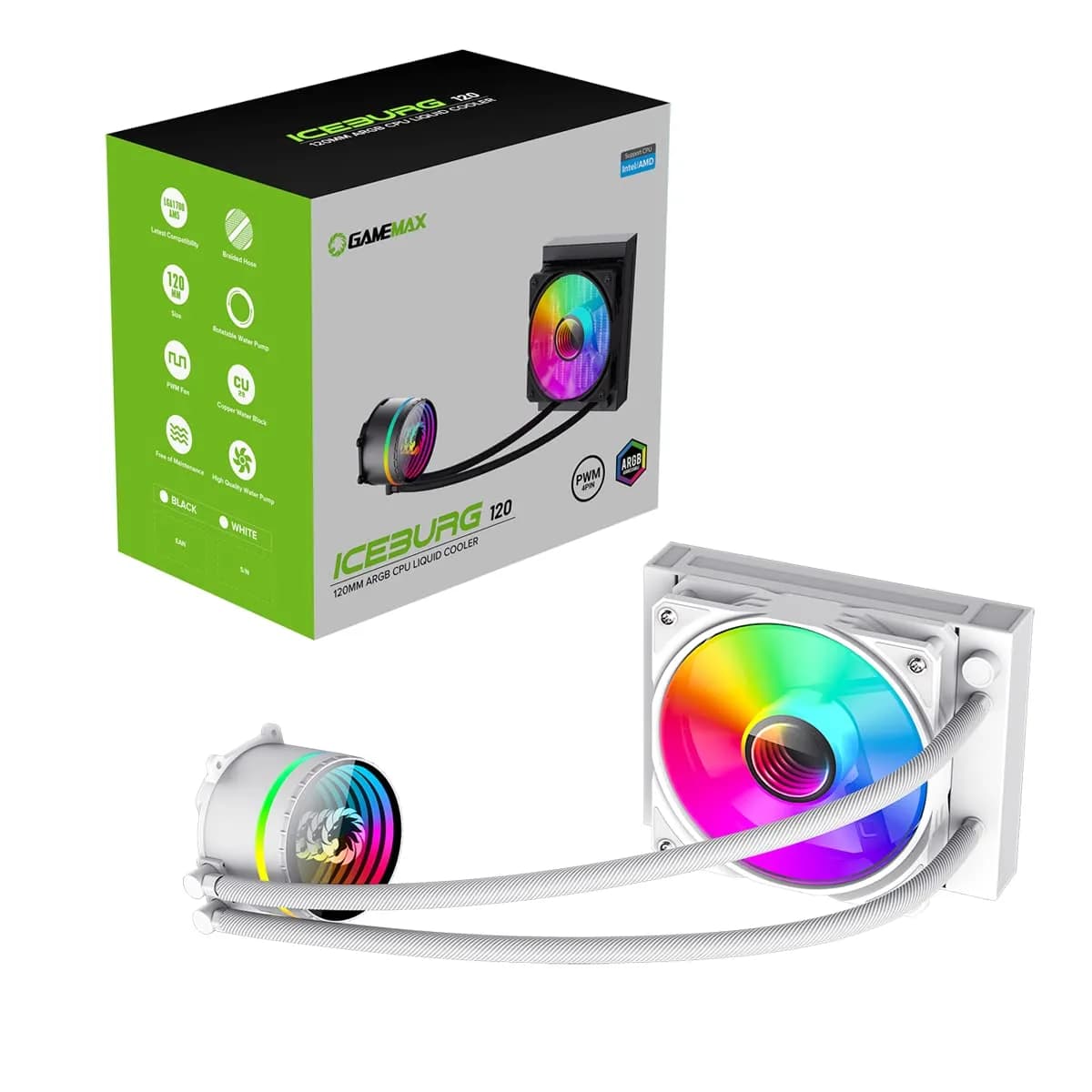 Anúncio: Gamemax Cooler Iceburg 120 Infinity Argb White