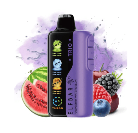 Anúncio: Elfbar Vaper Desechable Trio 40000PUFFS Raspberry Watermelon