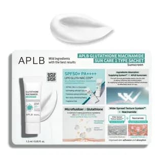Anúncio: Aplb Protector Solar Facial Glutathione Niacinamide Sun Care 1 Types Sachet 1.5ML