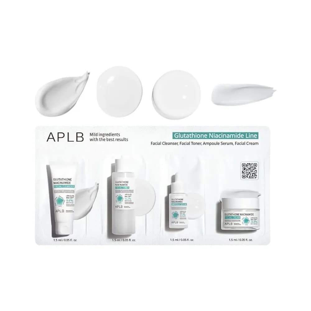 Anúncio: Aplb Set Facial Glutathione Niacinamide Skin Care 4 Types Sachet 1.5ML X 4