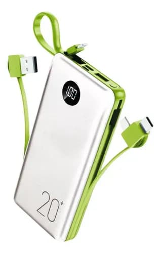 Anúncio: A'gold Cargador Portatil PRO BTE-10 74W 20000MAH (anatel) Blanco/verde
