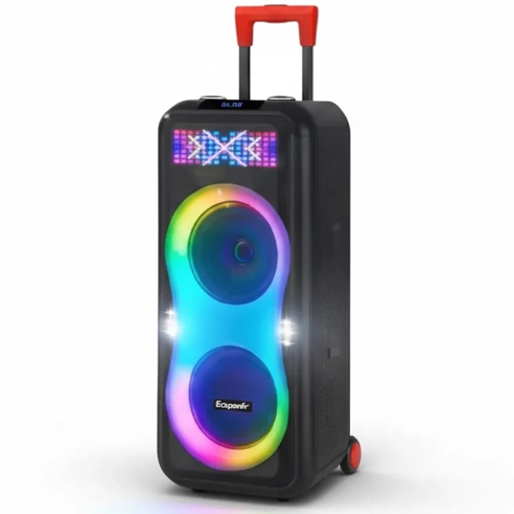 Anúncio: Ecopower Speaker EP-1922 Cont/micro 8"X2/60W/40W Rms/tws/bt/ 4000 Mah