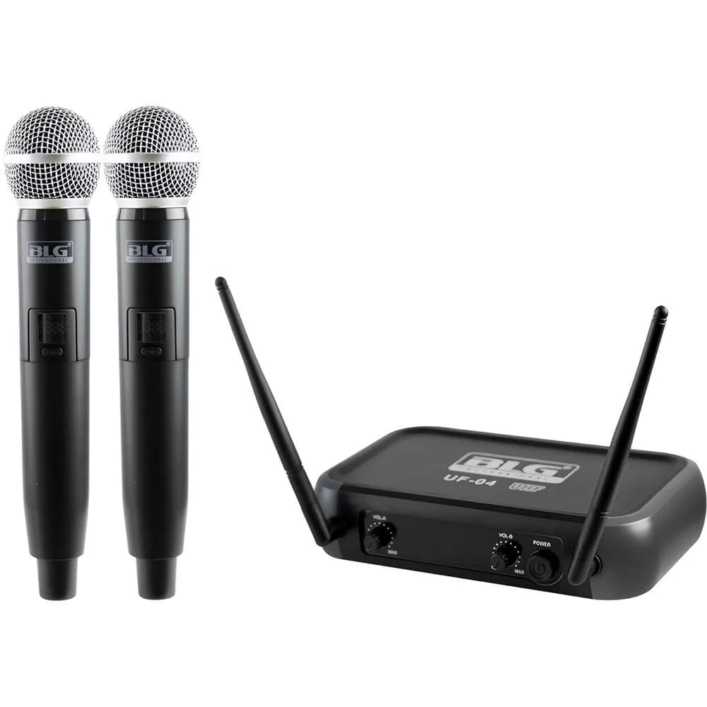 Anúncio: Blg Microfono Inalambrico UF-04 2MIC/UHF Negro
