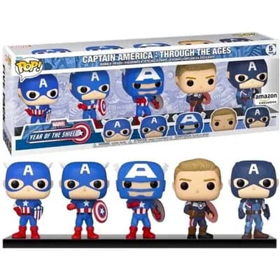 Anúncio: Funko Pop Marvel Captain America Through The Ages 5PACK 55482