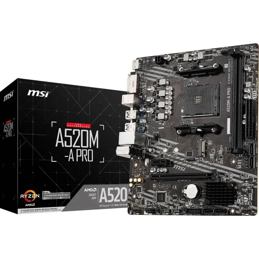 Anúncio: Msi Placa Madre AM4 A520M-A PRO DDR4/VGA/M.2
