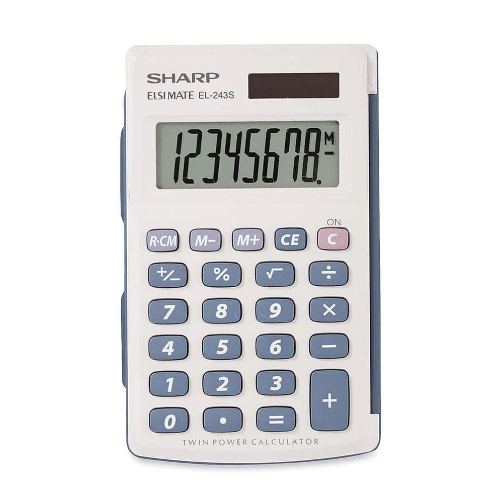 Anúncio: Calculadora Sharp EL-243SB 8 Digitos Branco e Azul