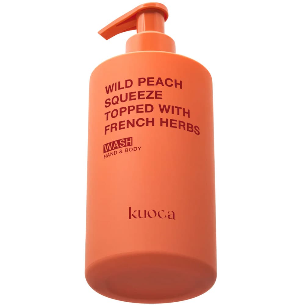 Anúncio: Sabonete Líquido Kuoca Wild Peach Squeeze Topped With French Herbs