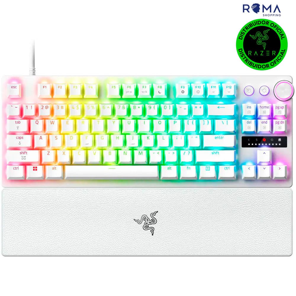 Anúncio: Teclado Gamer Analógico Razer Huntsman V3 Pro Tenkeyless RGB USB 8KHz NASA Inglês Branco – RZ03-05521100-R3U1