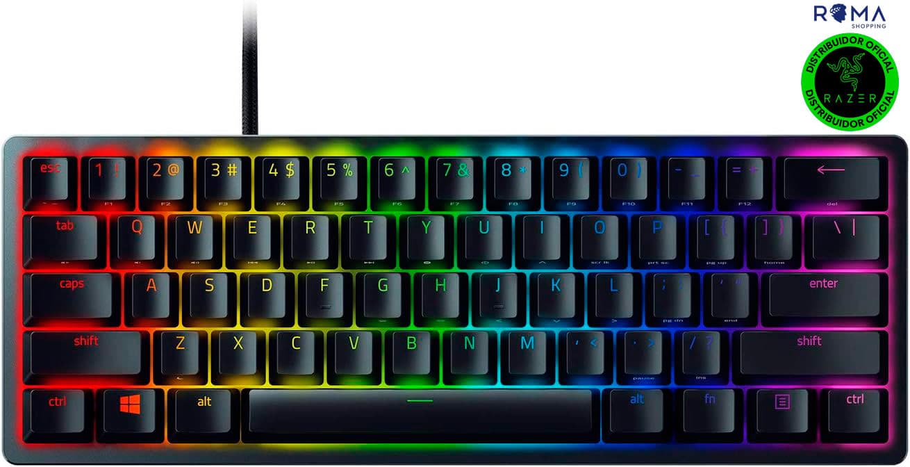Anúncio: Teclado Gamer Razer Huntsman Mini 60% Linear Switch Red USB-C Inglês Preto – RZ03-03393200-R3U1