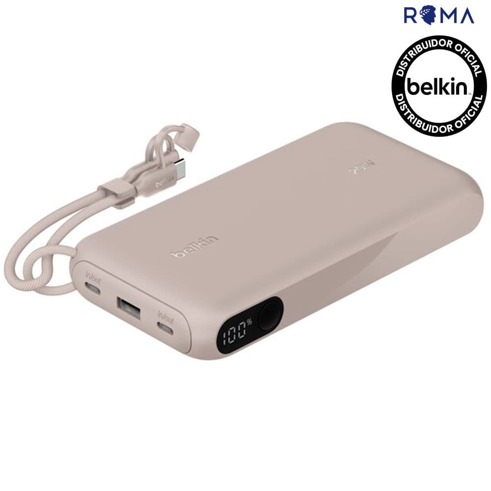 Anúncio: Carregador Portátil Belkin BoostCharge 20K With Display Cabo Integrado – BPB028FQSD