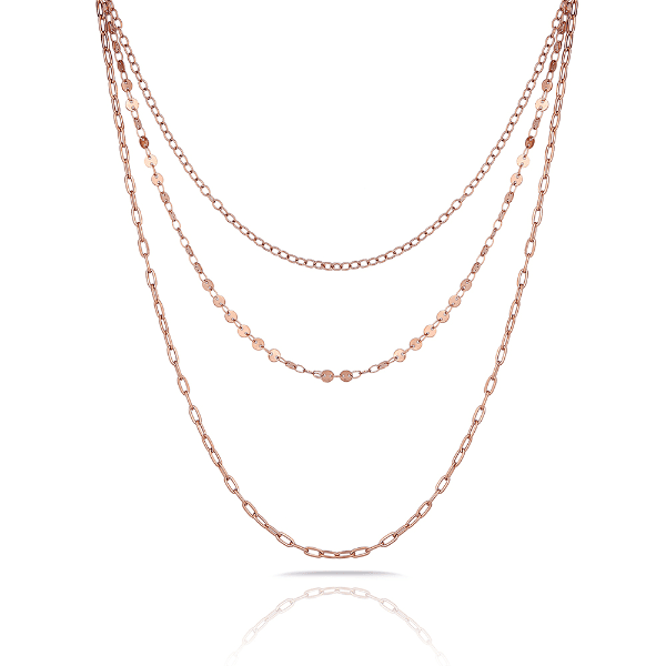 Anúncio: Colar Feminino Freelook FRJ.3.6004-3 feito de aço inoxidável - Rosa Ouro