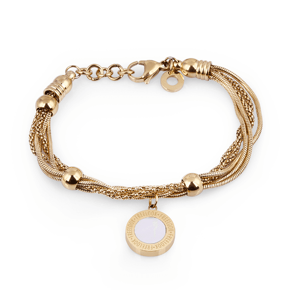 Anúncio: Pulseira Feminina Freelook FRJ.3.3008-3 de aço inoxidável - Dourado